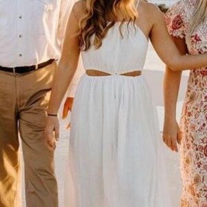 White lulu maxi dress size S
